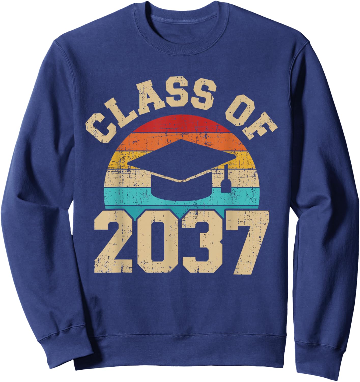 Kindergarten to graduation class of 2037 grow with me Sweatshirt - Sweatshirt | Navy