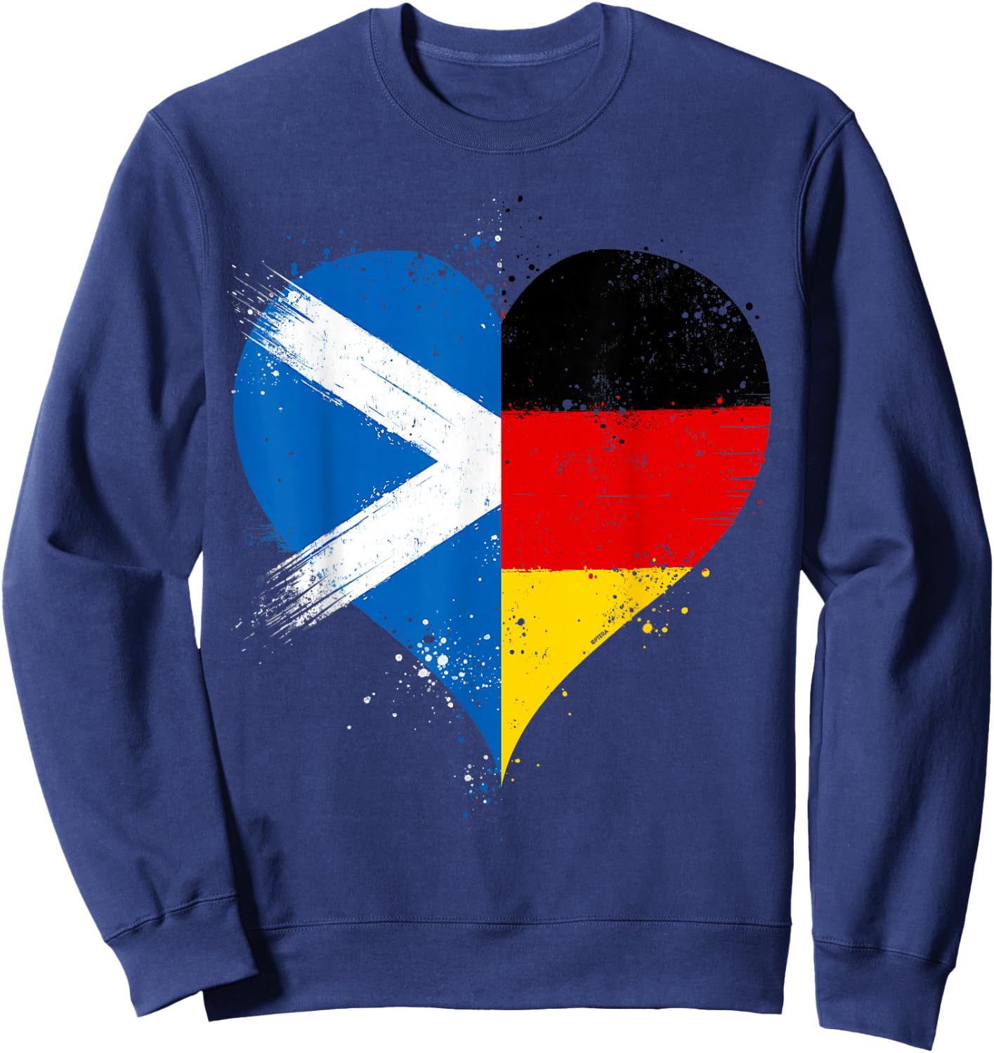 Scottish German Pride A Cool Vintage Scotland Germany Flag Sweatshirt - Sweatshirt | Navy