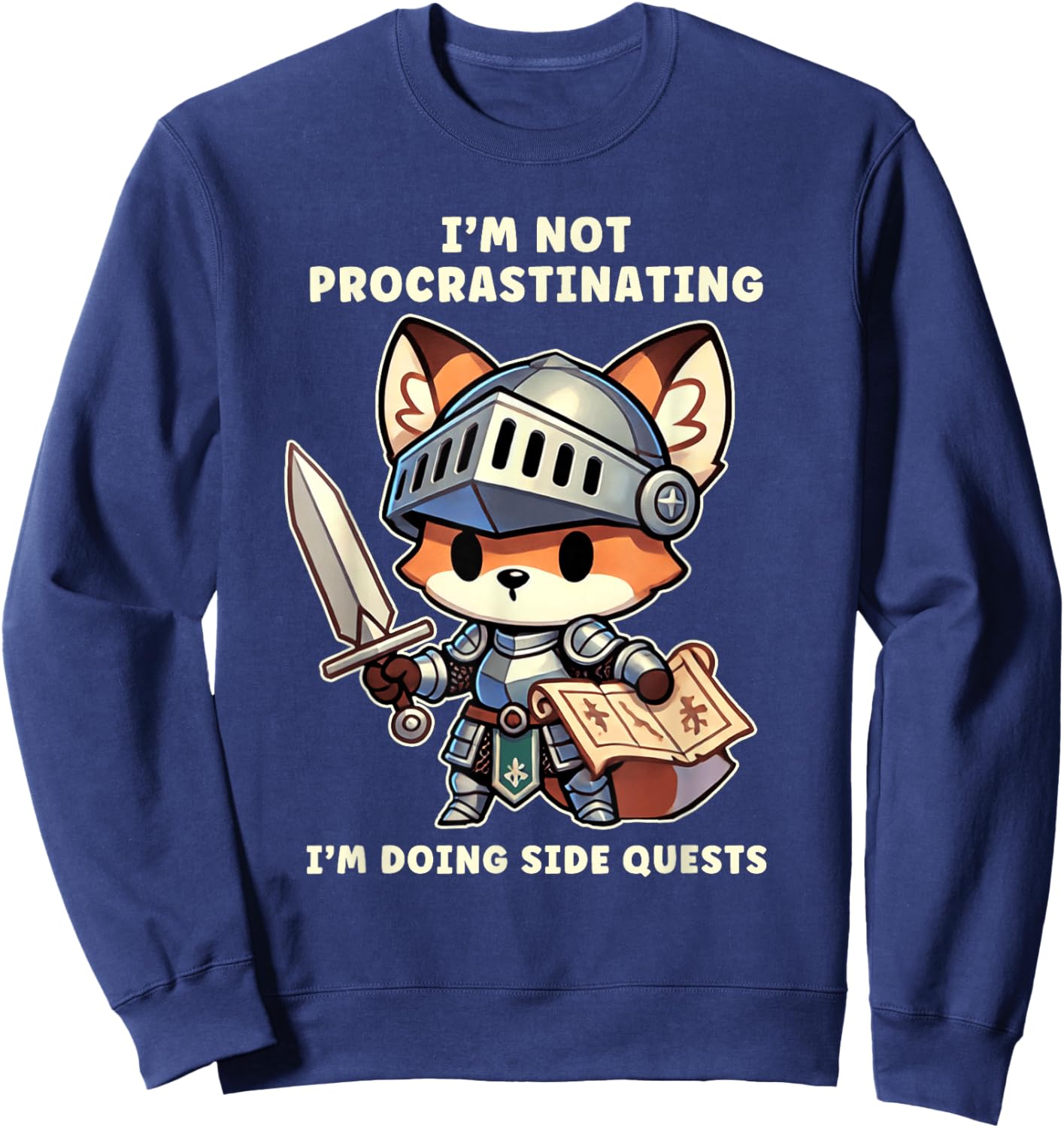 I'm Not Procrastinating I'm Doing Side Quests Gamer Sweatshirt - Sweatshirt | Navy