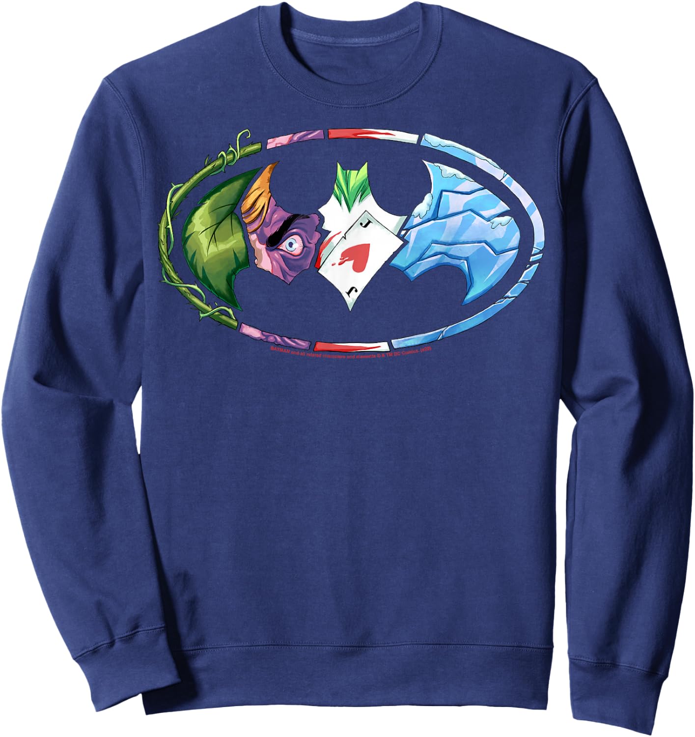 DC Comics Batman Villains Logo Small Sweatshirt - Sweatshirt | Navy