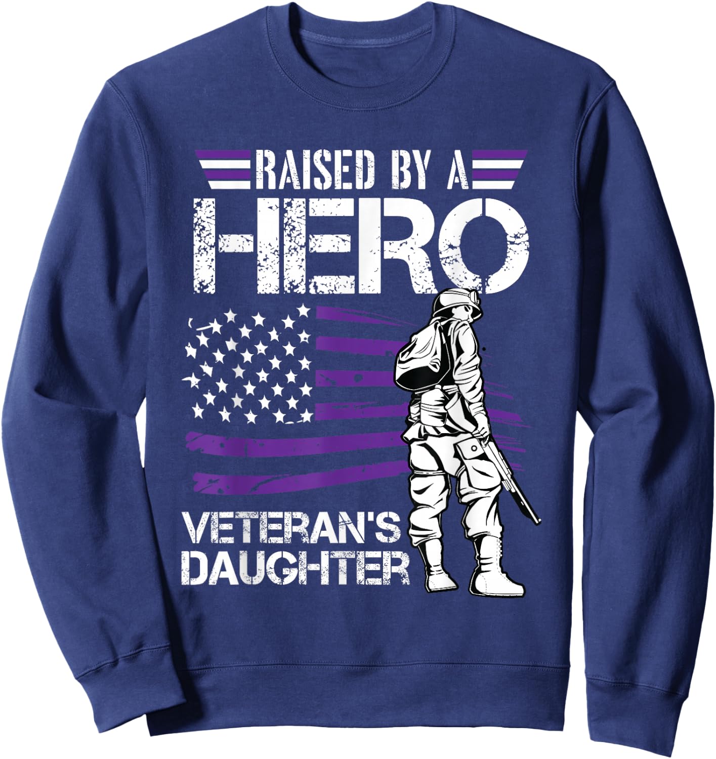 Veteran Daughter Month of The Military Child Army Kids Small Sweatshirt - Sweatshirt | Navy