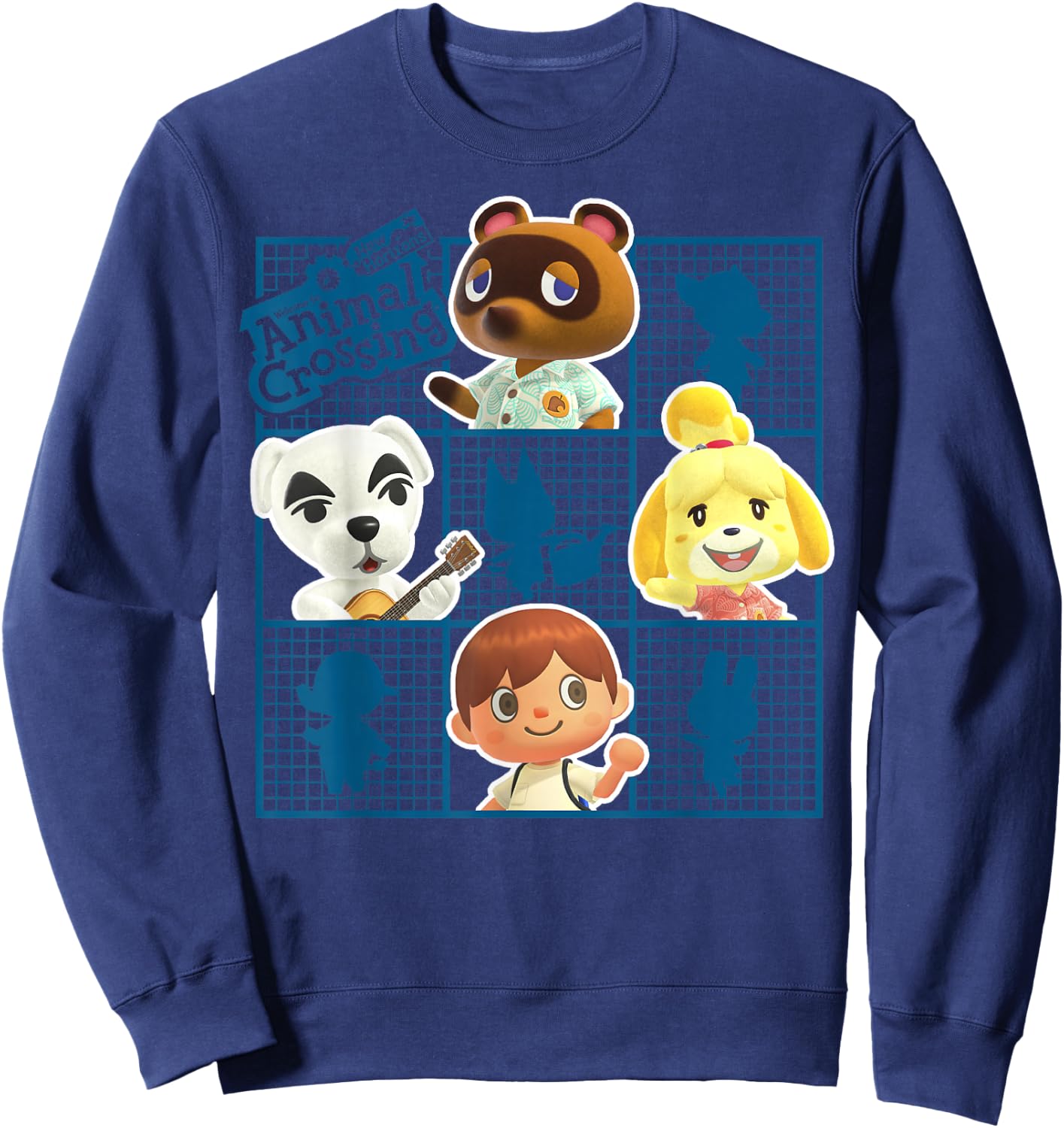 Animal Crossing: New Horizons Group Shot Character Grid Sweatshirt - Sweatshirt | Navy