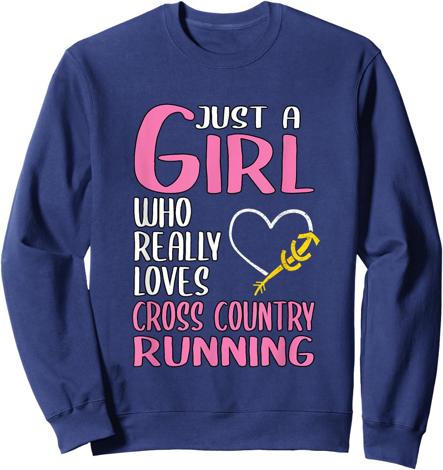 Just A Girl Who Really Loves Cross Country Running Sweatshirt - Sweatshirt | Navy