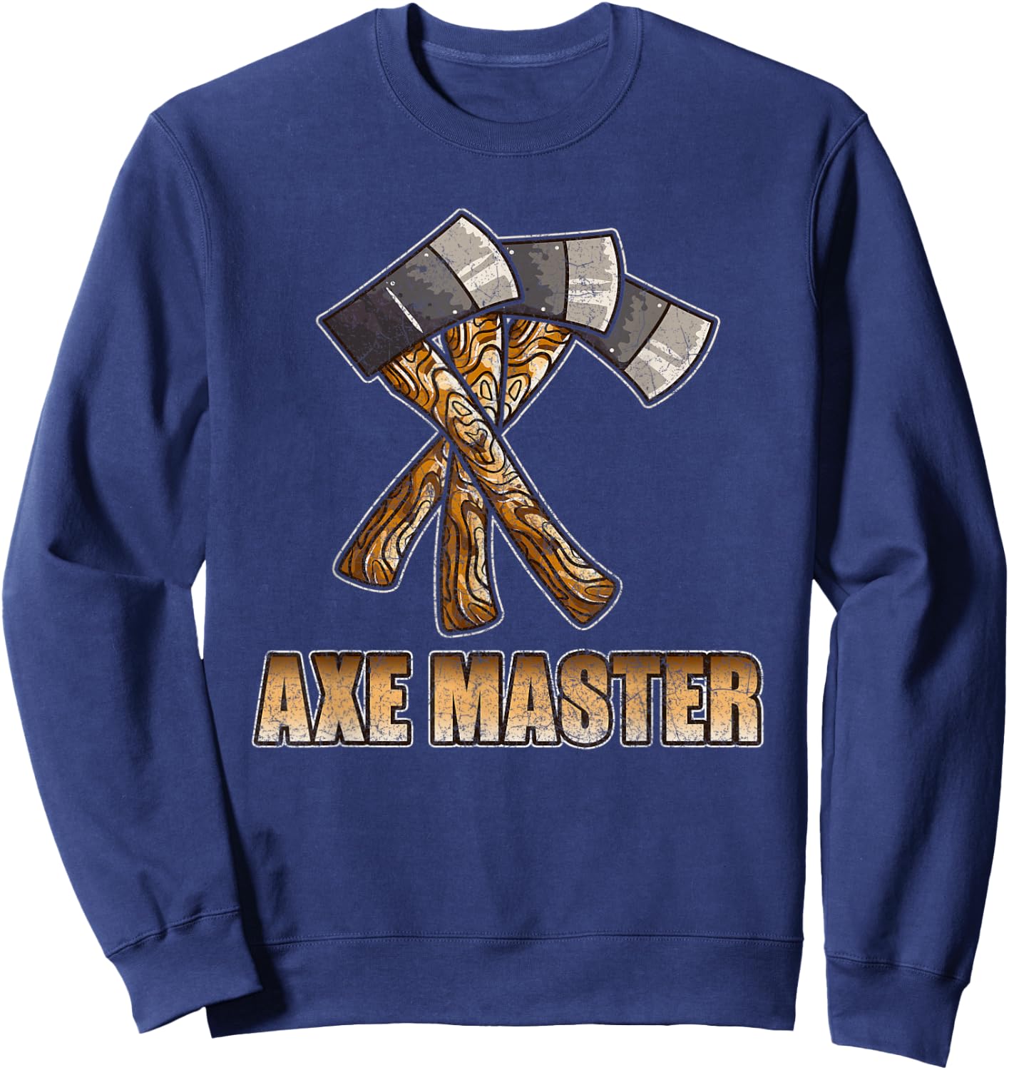 Axe throwing shirt gift lumberjack hatchet outdoorsmen Sweatshirt - Sweatshirt | Navy