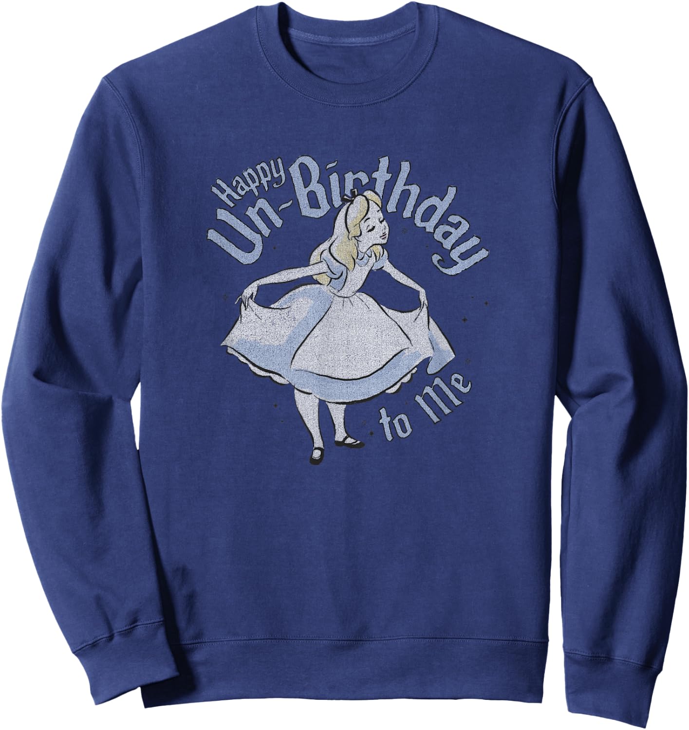 Disney Alice in Wonderland Alice Happy Un-Birthday to Me Small Sweatshirt - Sweatshirt | Navy
