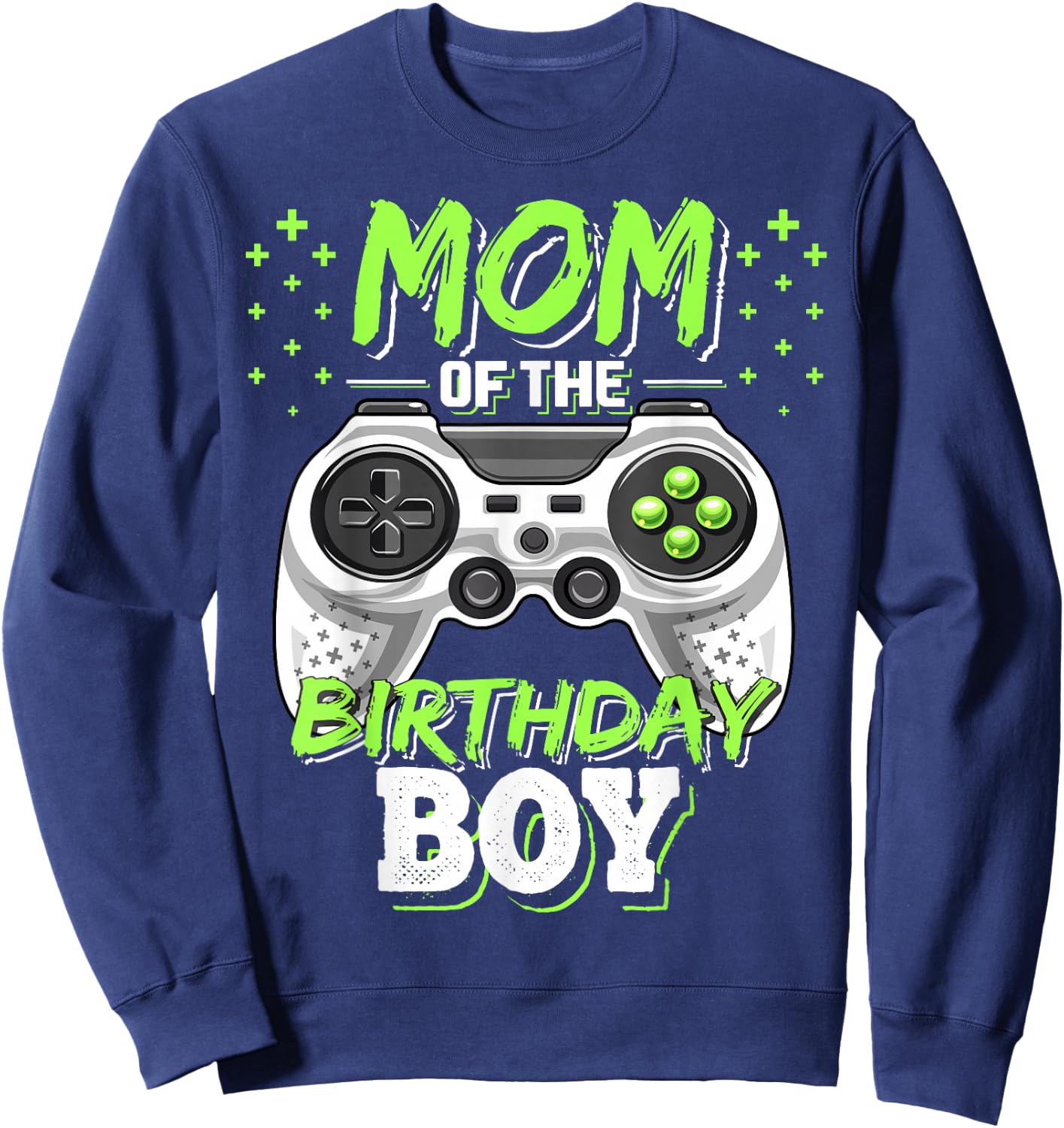 Mom of the Birthday Boy Matching Video Gamer Birthday Party Sweatshirt - Sweatshirt | Navy