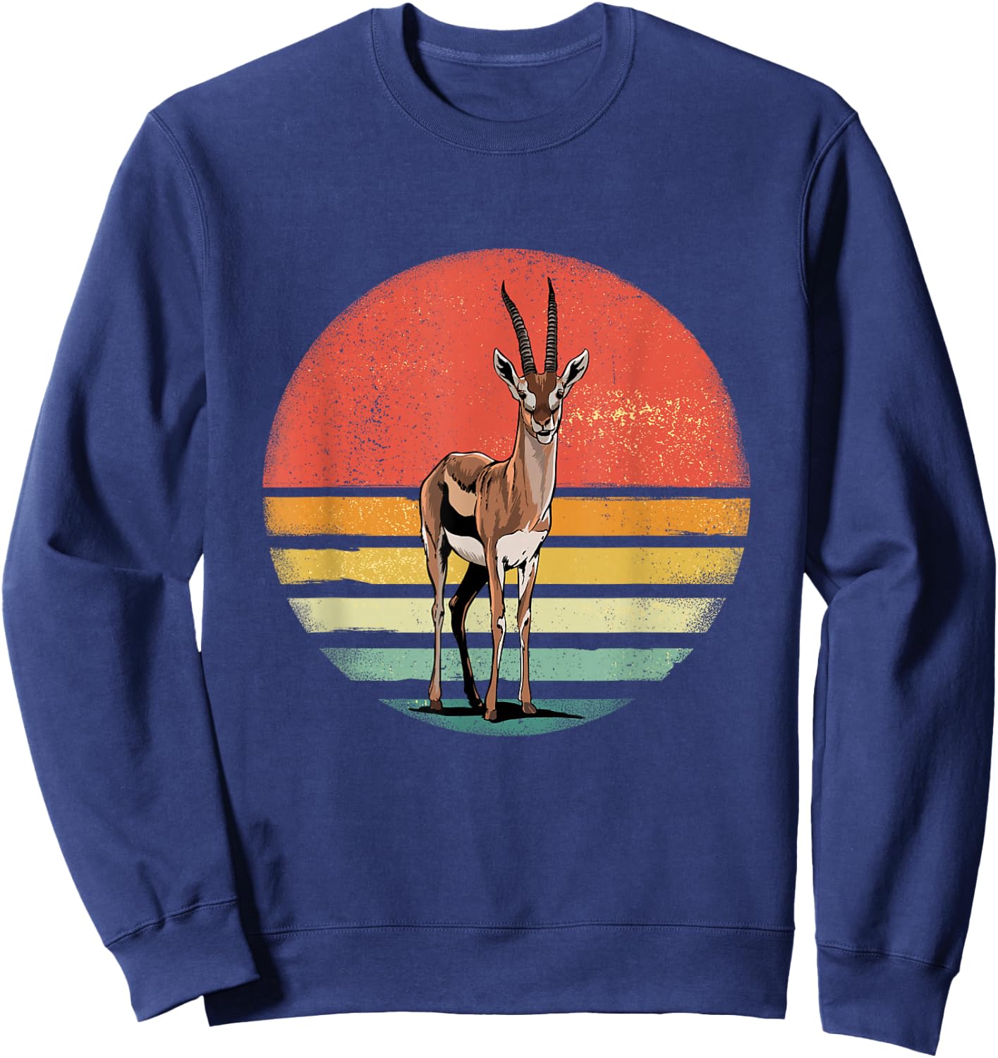 Retro Vintage Gazelle Animal - Gazelle Lover Sweatshirt - Sweatshirt | Navy