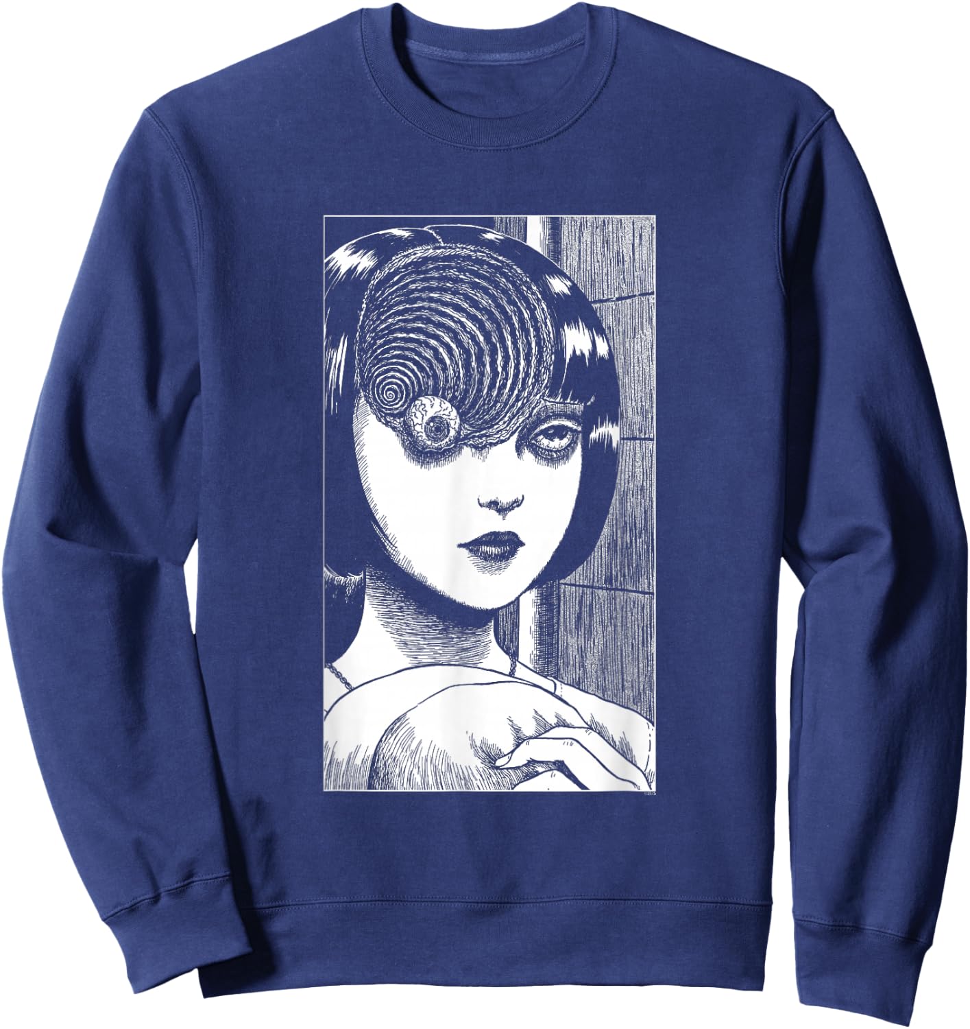 Uzumaki Scar Spiral Girl Sweatshirt - Sweatshirt | Navy