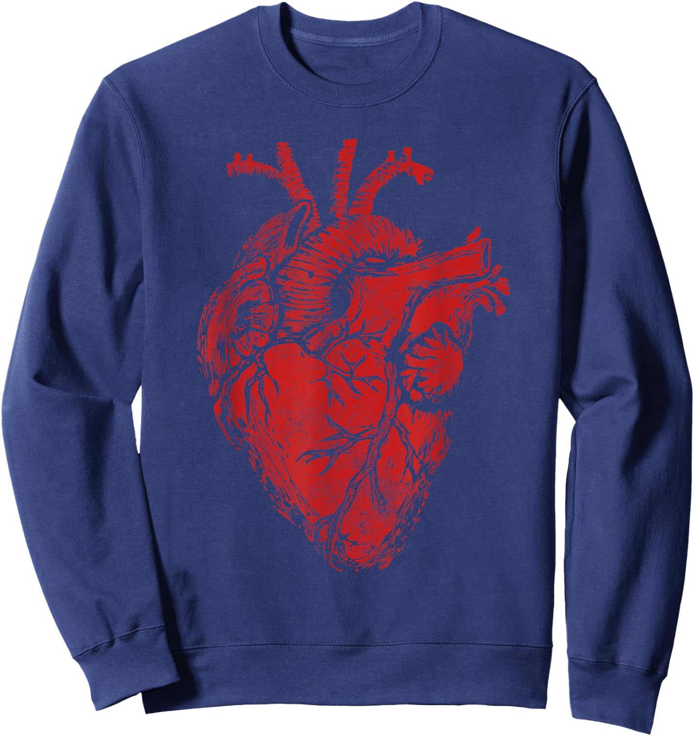 Anatomical Heart Show Your Love Anatomy Cardiology Sweatshirt - Sweatshirt | Navy