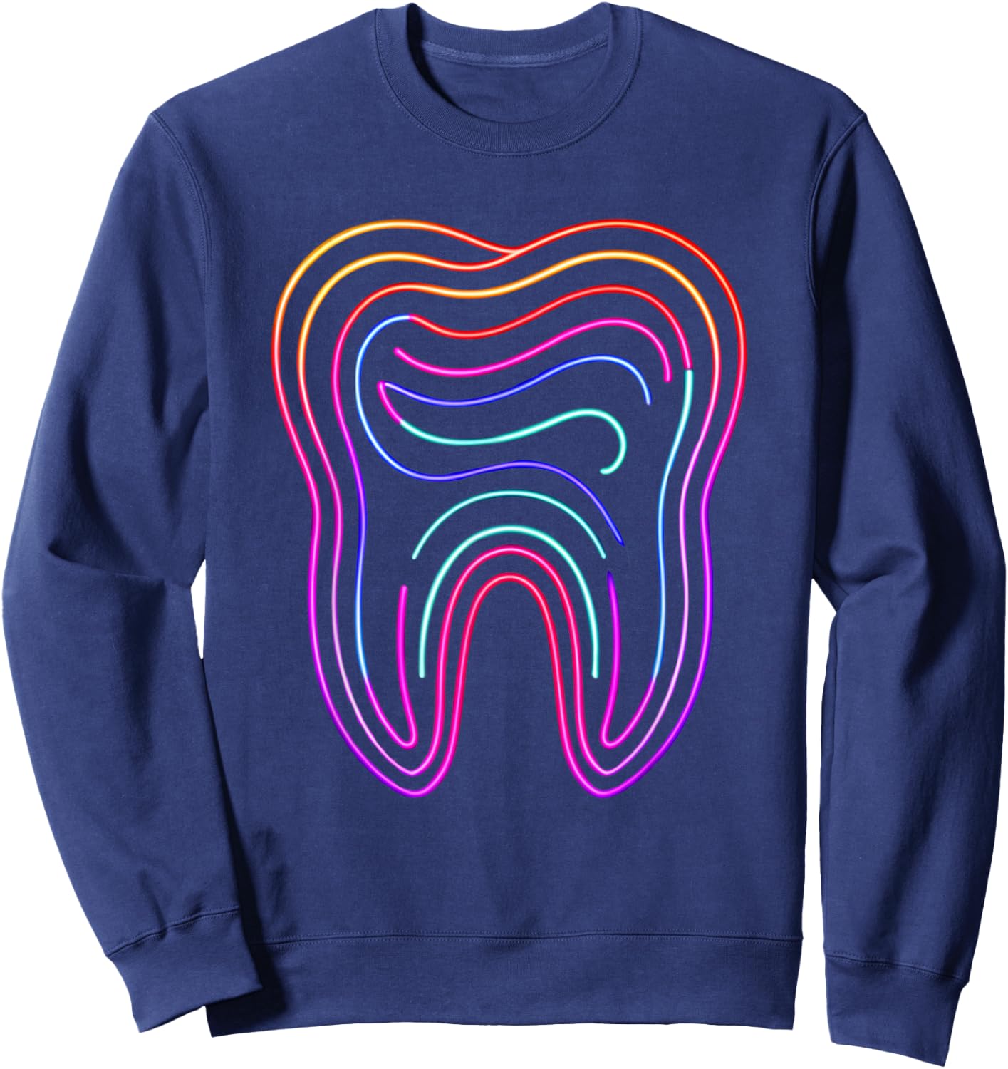 Dentist Retro Vintage Teeth Dental Hygienist Assistant Tooth Sweatshirt - Sweatshirt | Navy