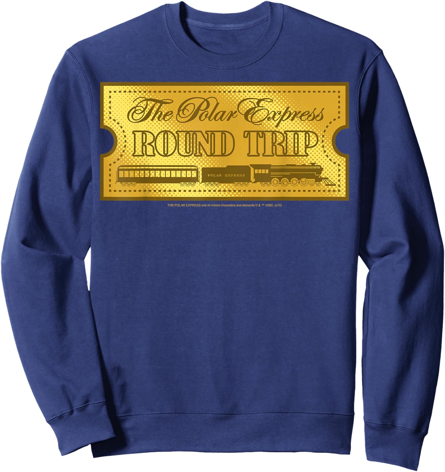 The Polar Express Round Trip Ticket Sweatshirt - Sweatshirt | Navy