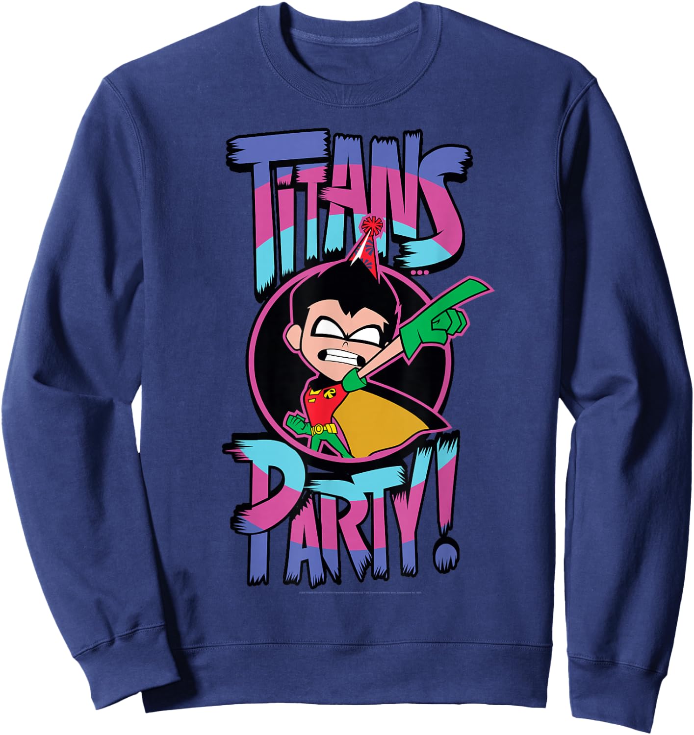 DC Comics Teen Titans Go! Robin Titans Party Sweatshirt - Sweatshirt | Navy