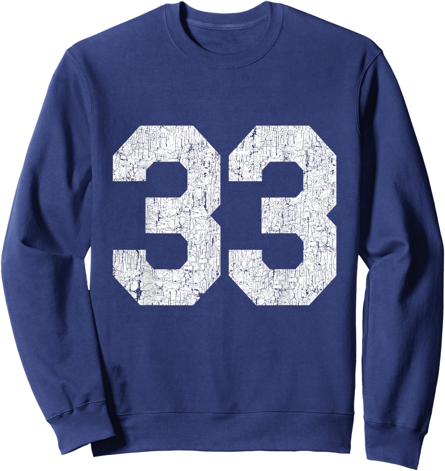 #33 Jersey Uniform Varsity Sports Number, 33rd Birthday Sweatshirt - Sweatshirt | Navy