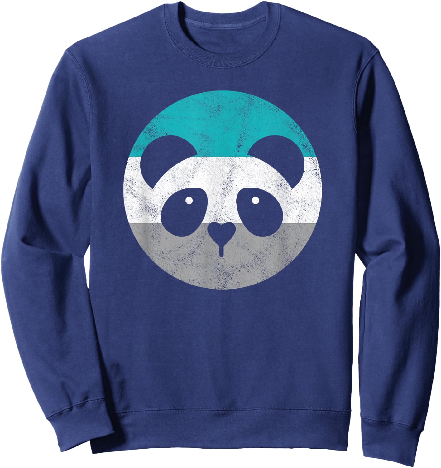 Panda Face Retro Gift or Boys Sweatshirt - Sweatshirt | Navy