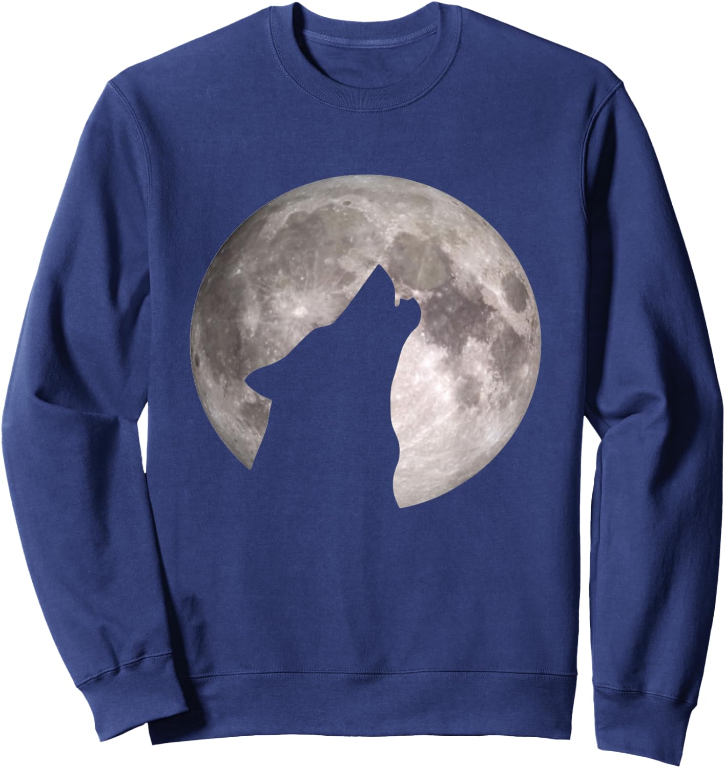 Wolf Howls At The Moon Sweatshirt - Sweatshirt | Navy