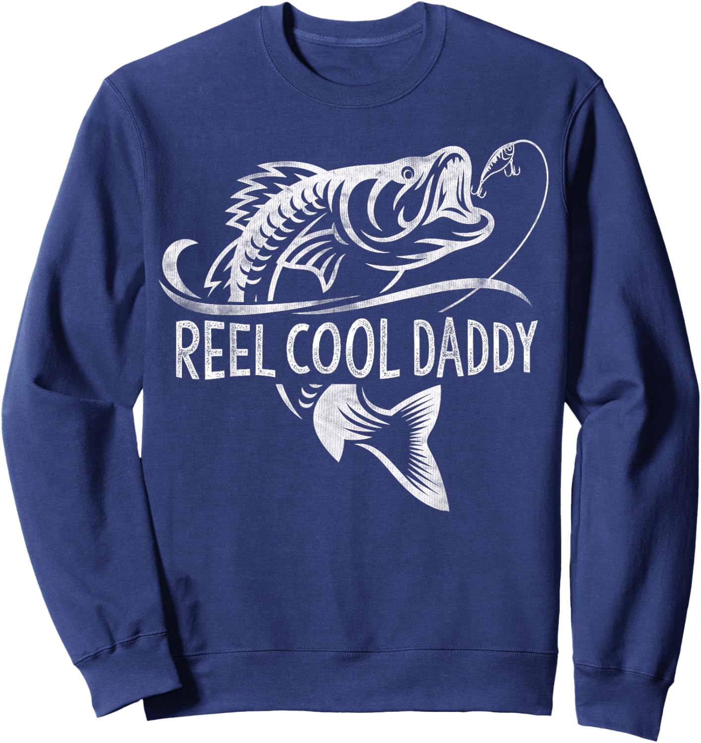 Reel Cool Daddy Fishing Gifts Daddy Father's Day Sweatshirt - Sweatshirt | Navy