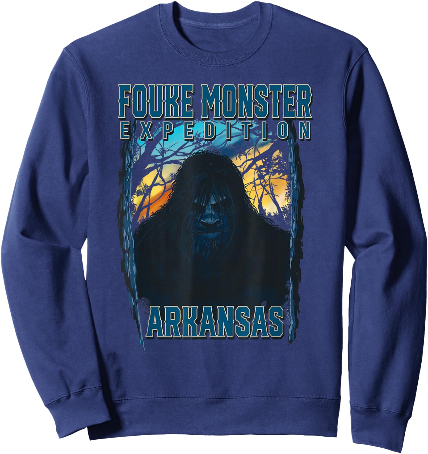 Fouke Monster Expedition Arkansas Boggy Creek Monster Sweatshirt - Sweatshirt | Navy