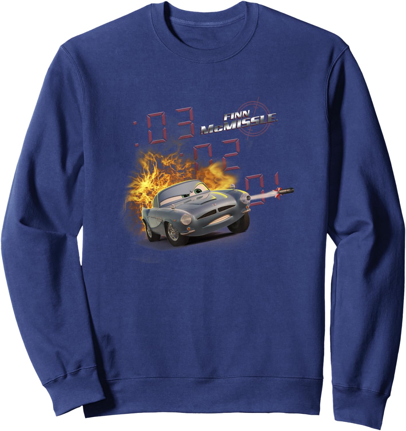 Disney Pixar Cars 2 Finn McMissile 03 02 01 Cool Explosion Sweatshirt - Sweatshirt | Navy