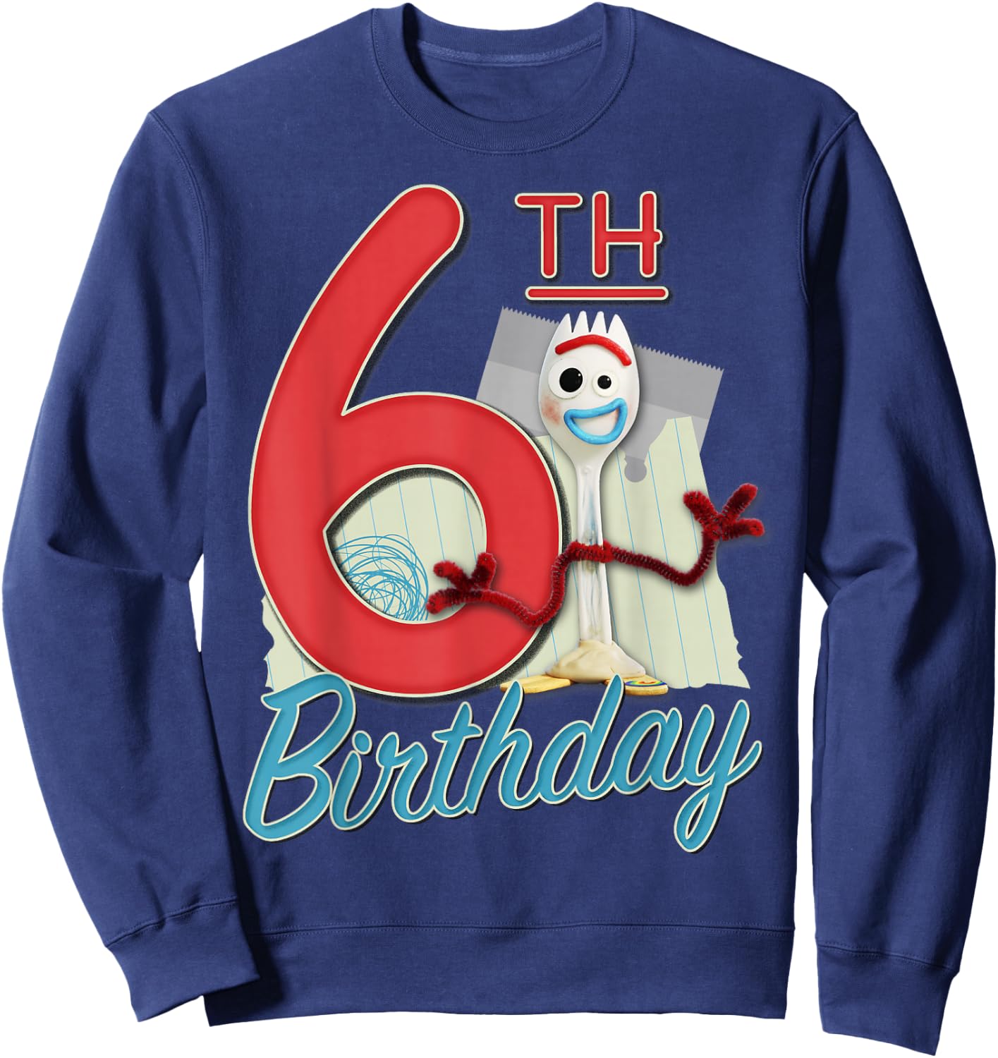 Disney Pixar Toy Story 4 Forky 6th Birthday Sweatshirt - Sweatshirt | Navy