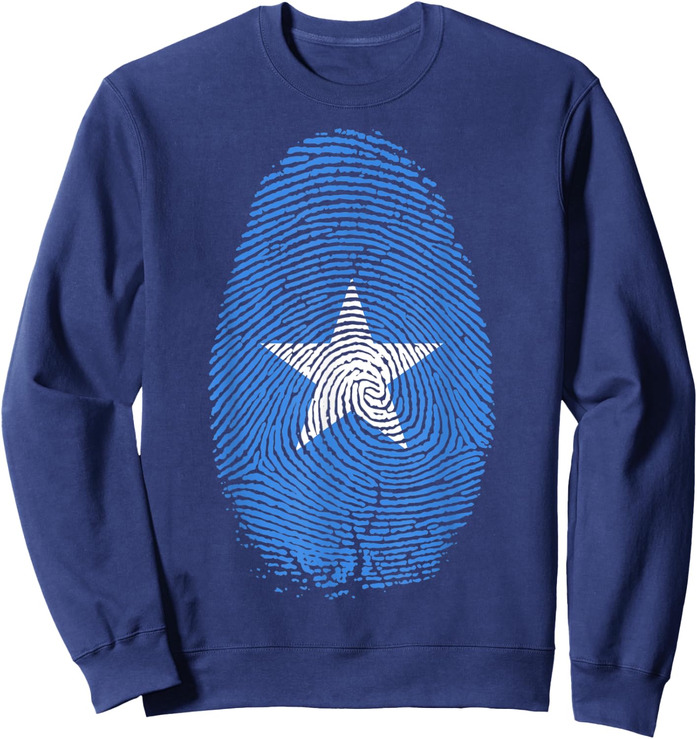 Somalia Flag Fingerprint It is in my DNA Gift Somalians Sweatshirt - Sweatshirt | Navy