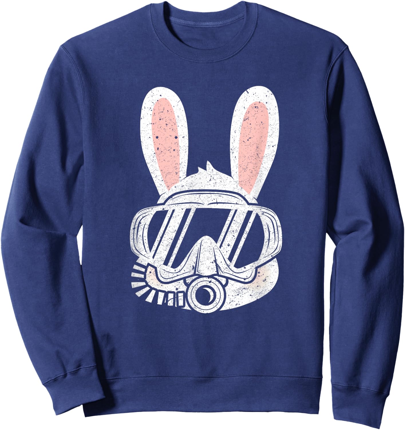 Diving Easter Bunny funny Rabbit Mask Egg Dive design & Gift Sweatshirt - Sweatshirt | Navy