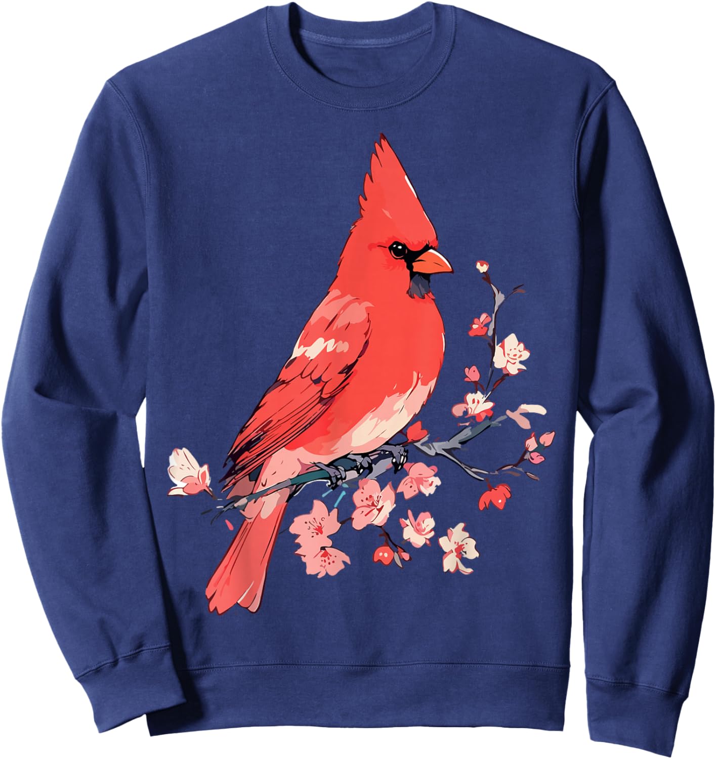 Cardinal bird. Nature's ruby. Beauty in red. Sweatshirt - Sweatshirt | Navy
