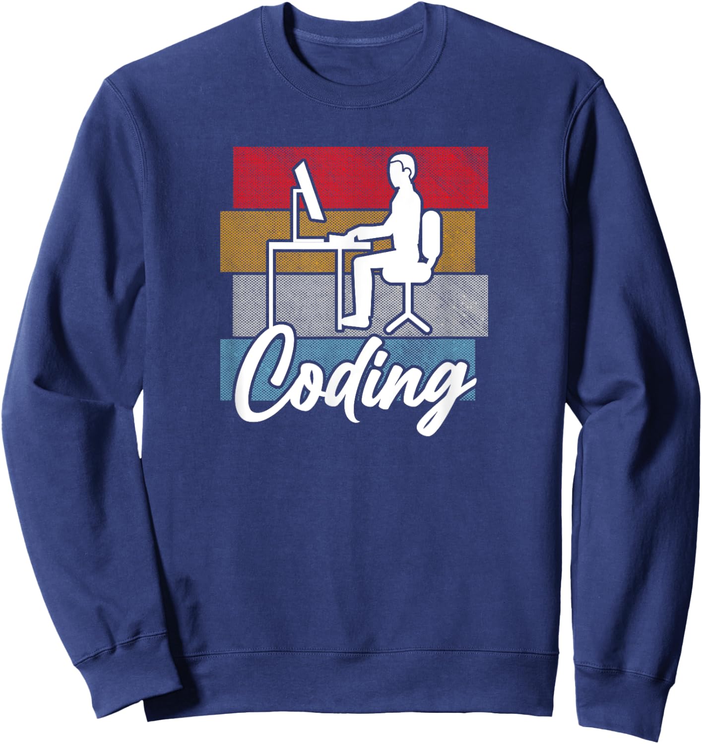 Coding Retro Vintage - Programmer Developer Computer Science Sweatshirt - Sweatshirt | Navy