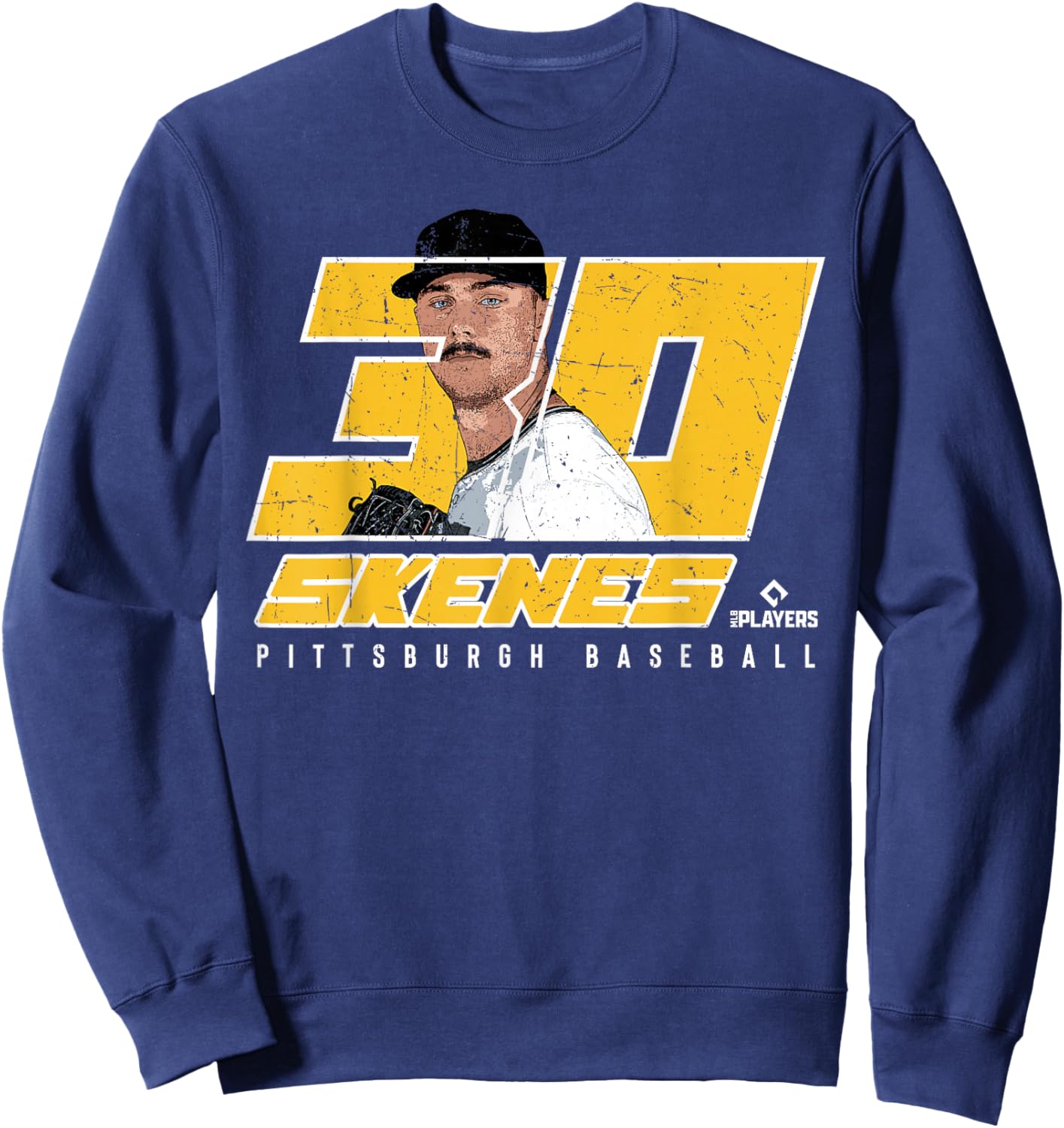 Silhouette Paul Skenes Pittsburgh MLBPA Sweatshirt - Sweatshirt | Navy