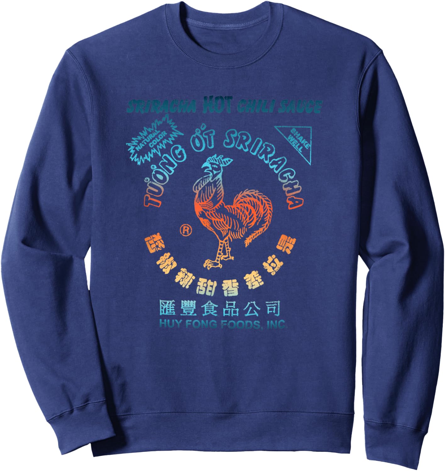 Vintage Funny Sriracha Hot Chili Sauce Gift Sweatshirt - Sweatshirt | Navy