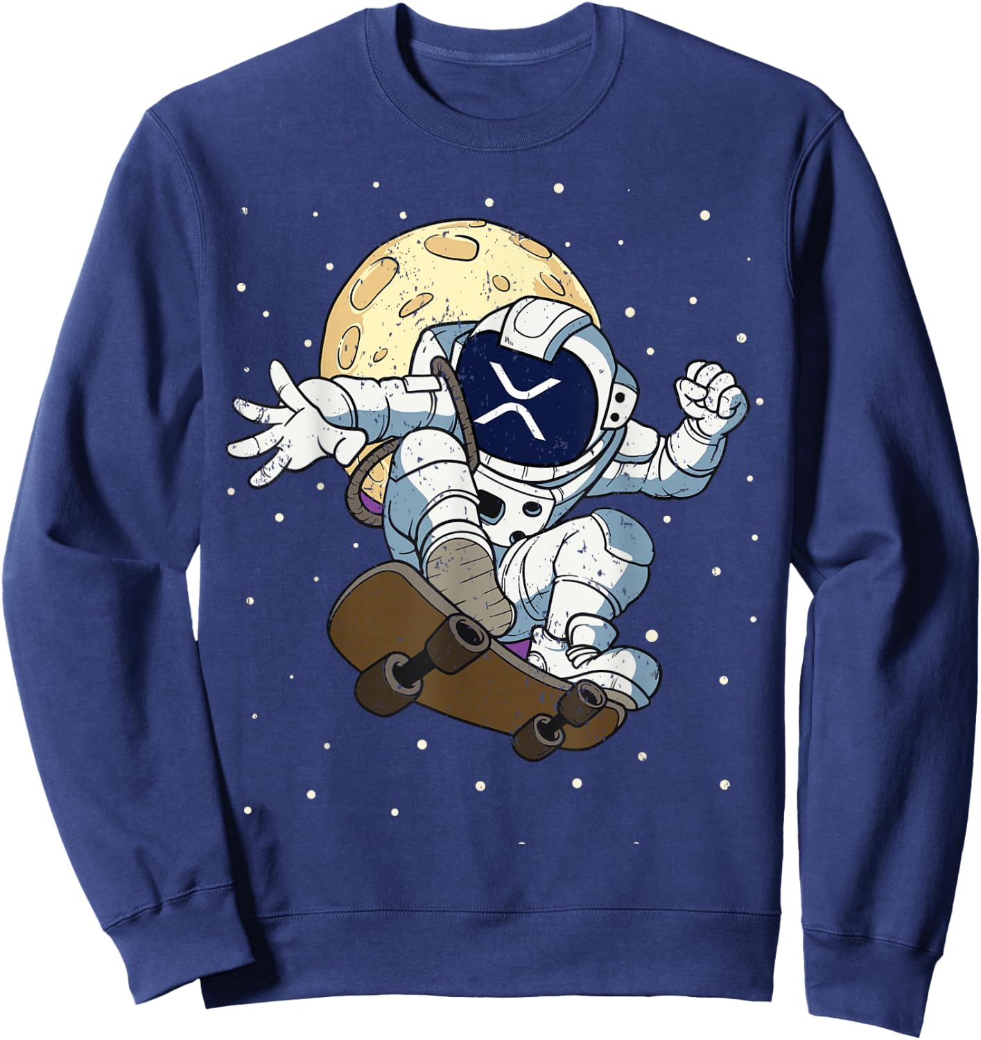 XRP Coin Token BlockChain XRP To The Moon Sweatshirt - Sweatshirt | Navy