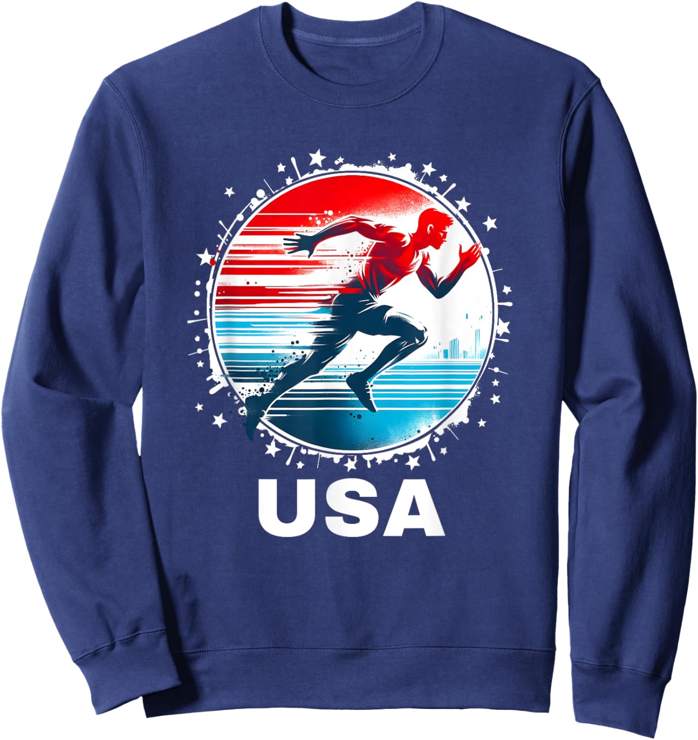 USA Team Track and Field Shirt Women Kids Track Sweatshirt - Sweatshirt | Navy