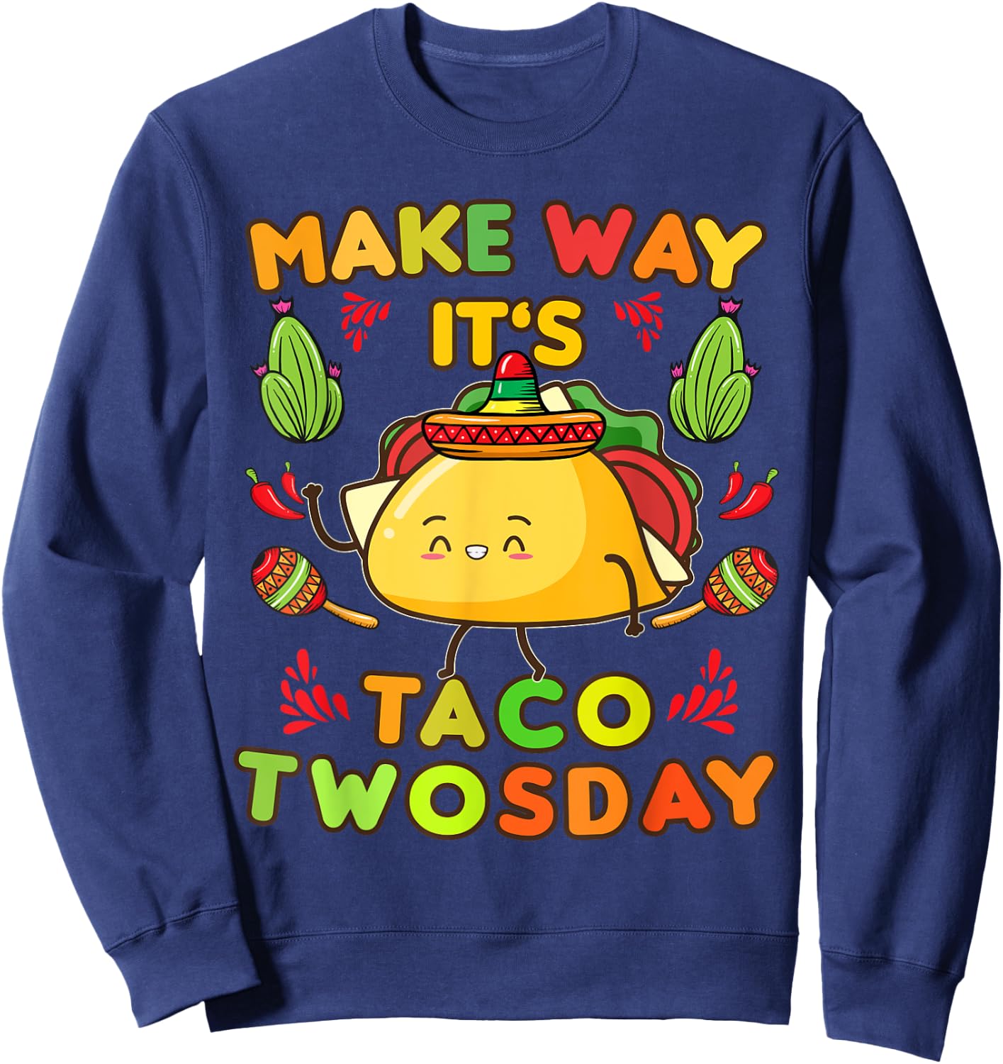 Taco Twosday Birthday Party 2nd Birthday party Taco Twosday Sweatshirt - Sweatshirt | Navy