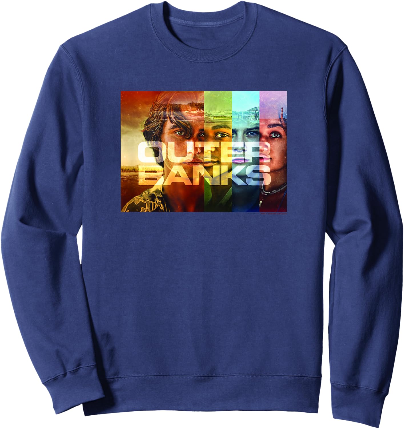 Outer Banks Character Panels Poster Sweatshirt - Sweatshirt | Navy