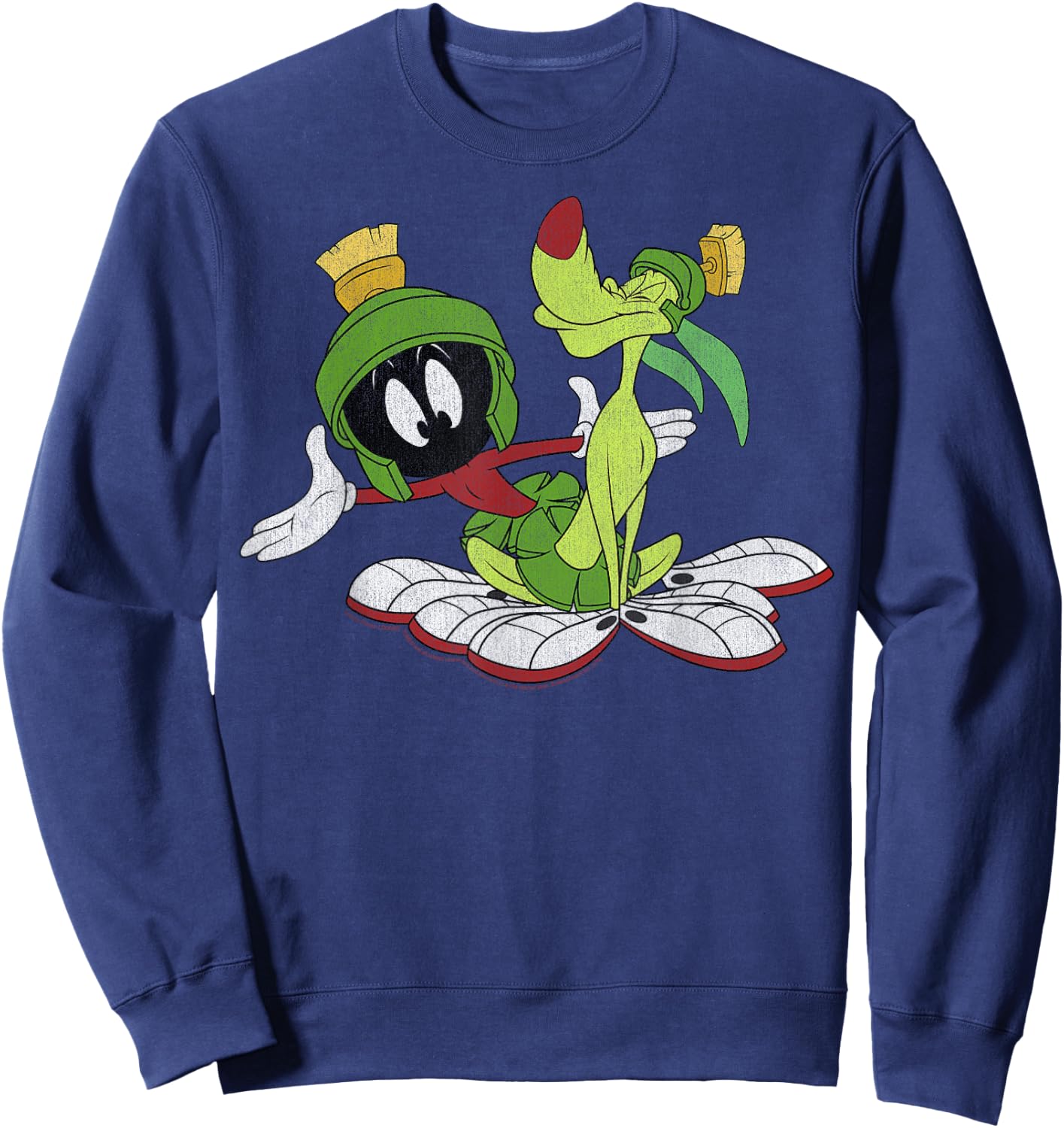 Looney Tunes Marvin The Martian And K-9 Portrait Sweatshirt - Sweatshirt | Navy