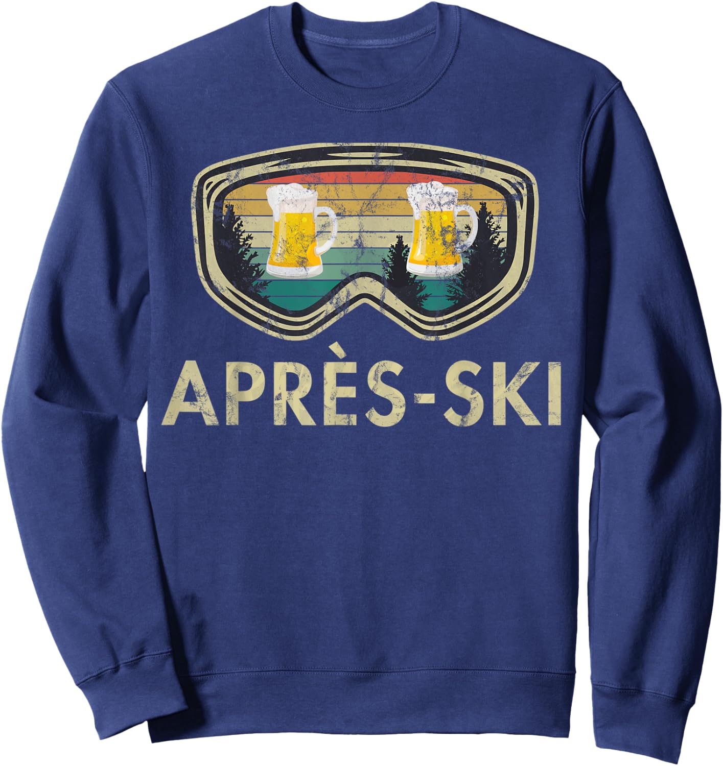 Après Ski Beer Skiing Snowboard Skier Mountains Outfit Sweatshirt - Sweatshirt | Navy