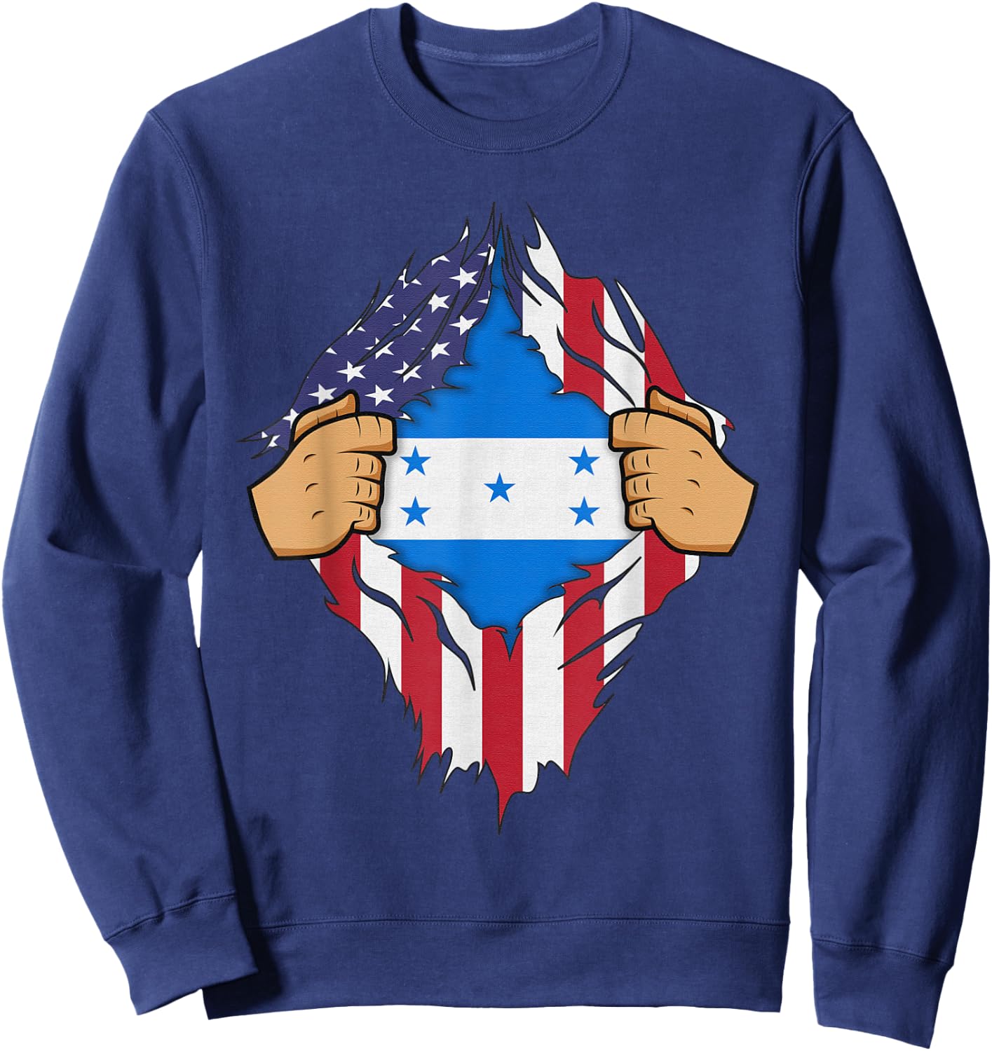 HONDURAN FLAG HONDURAS Men Women Kids Gift Sweatshirt - Sweatshirt | Navy