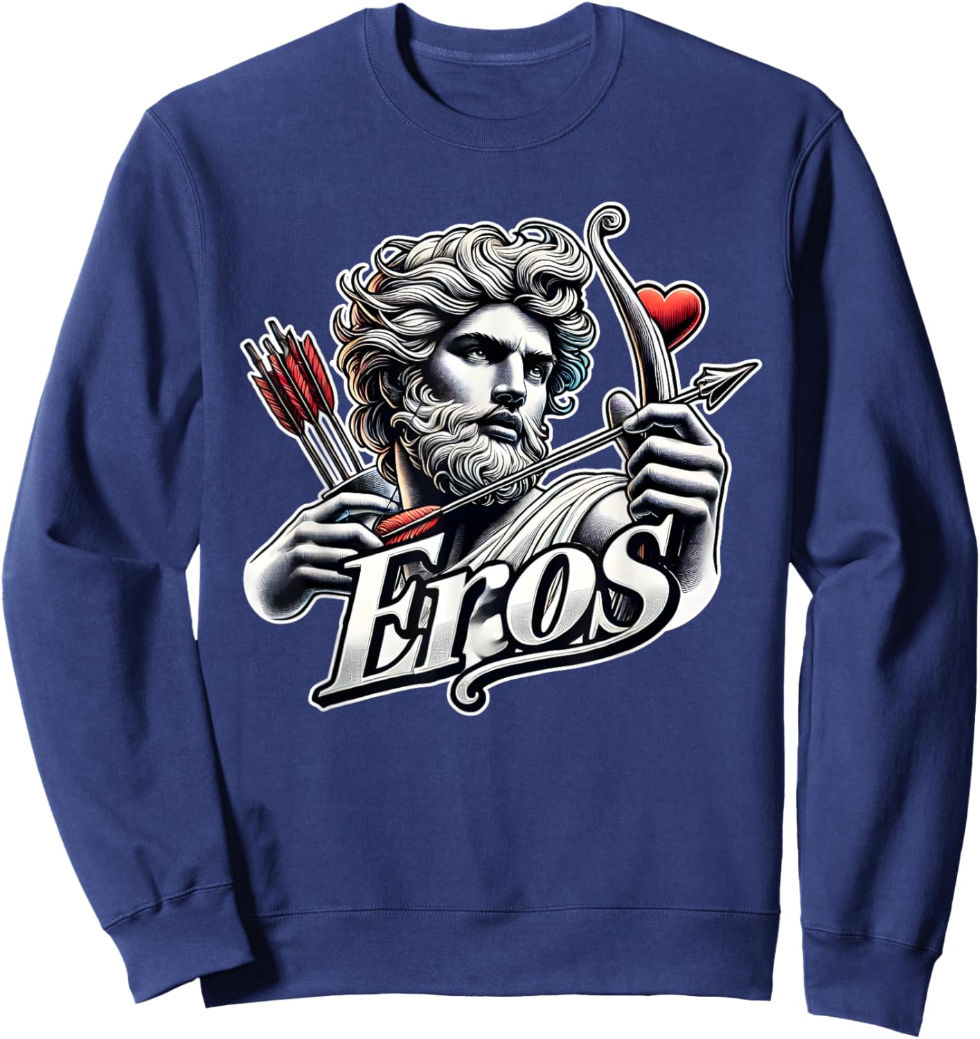 Eros Greek God of Love Mythology Ancient Greece Sweatshirt - Sweatshirt | Navy