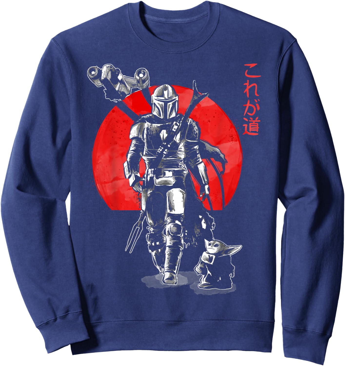 Star Wars: The Mandalorian Sumi Ink Portrait Sweatshirt - Sweatshirt | Navy
