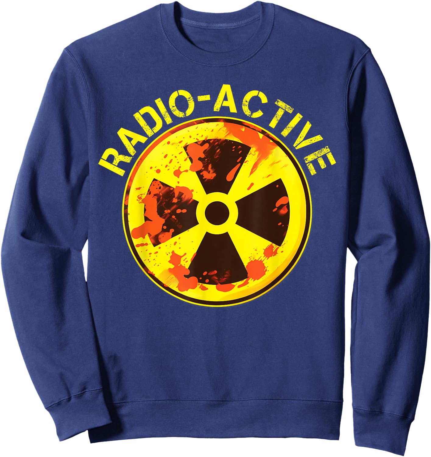Radioactive Nuclear War Symbol Radio-Active Sweatshirt - Sweatshirt | Navy