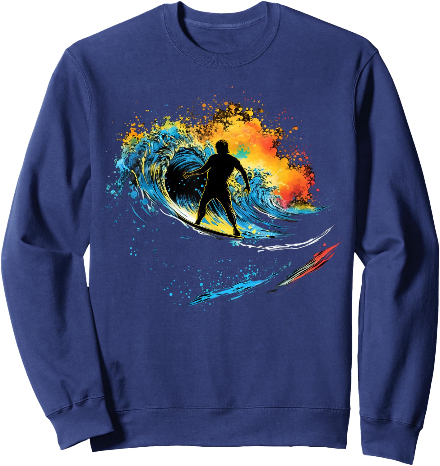 Cool Surfing Boys Graphic Men Surfer Sweatshirt - Sweatshirt | Navy