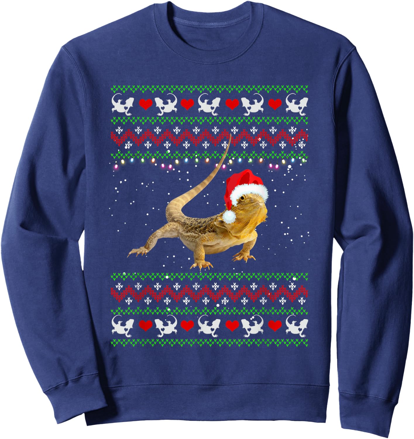 Ugly Bearded Dragon Christmas Gifts Bearded Dragon Lover Sweatshirt - Sweatshirt | Navy