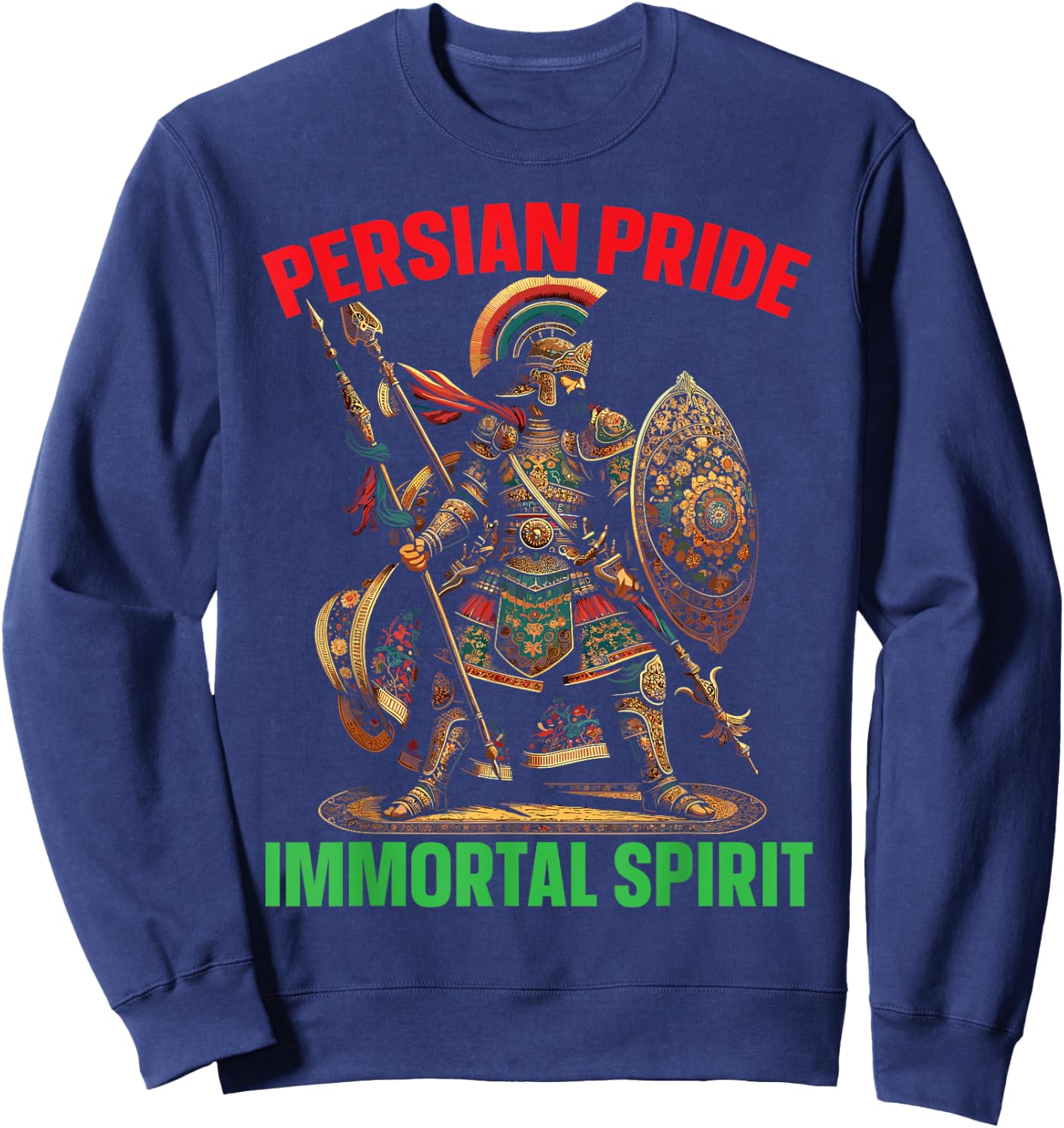 Persian Immortal Achaemenid Empire Persian Warrior Sweatshirt - Sweatshirt | Navy
