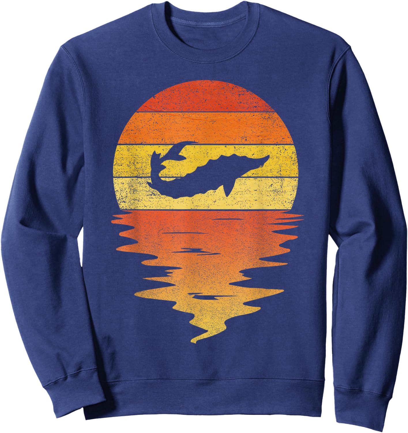 Sturgeon shirt retro sunset 70s vintage Sturgeon Sweatshirt - Sweatshirt | Navy
