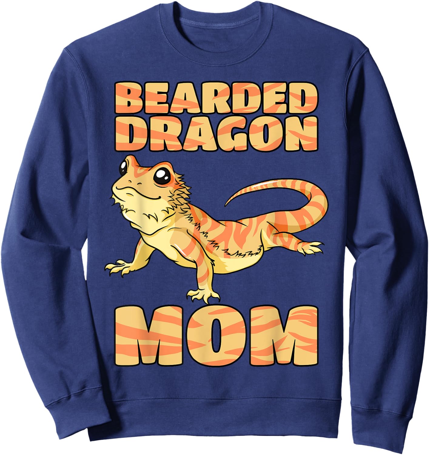 Bearded Dragon Mom Gecko Lizard Reptile Pet Mother's Day Sweatshirt - Sweatshirt | Navy