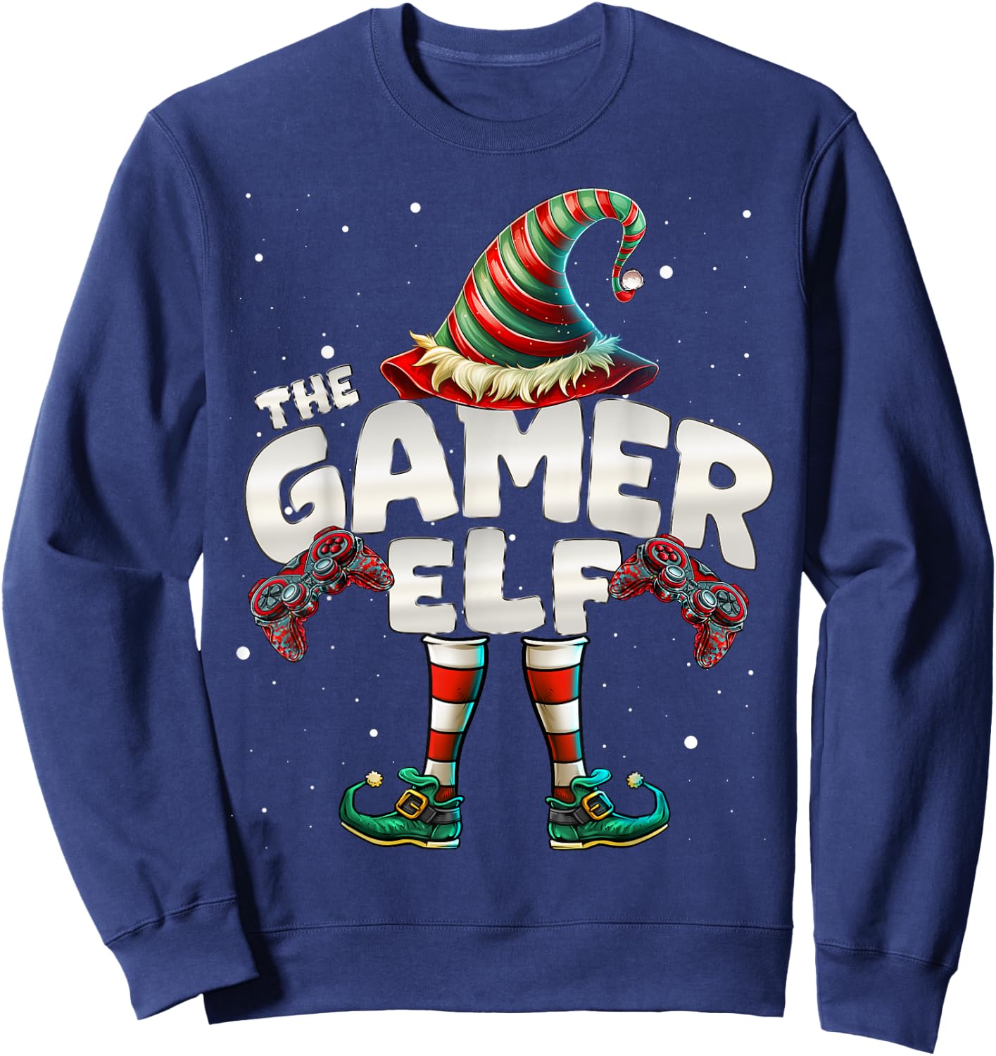 I'm The Gamer Elf Family Matching Group Christmas Sweatshirt - Sweatshirt | Navy