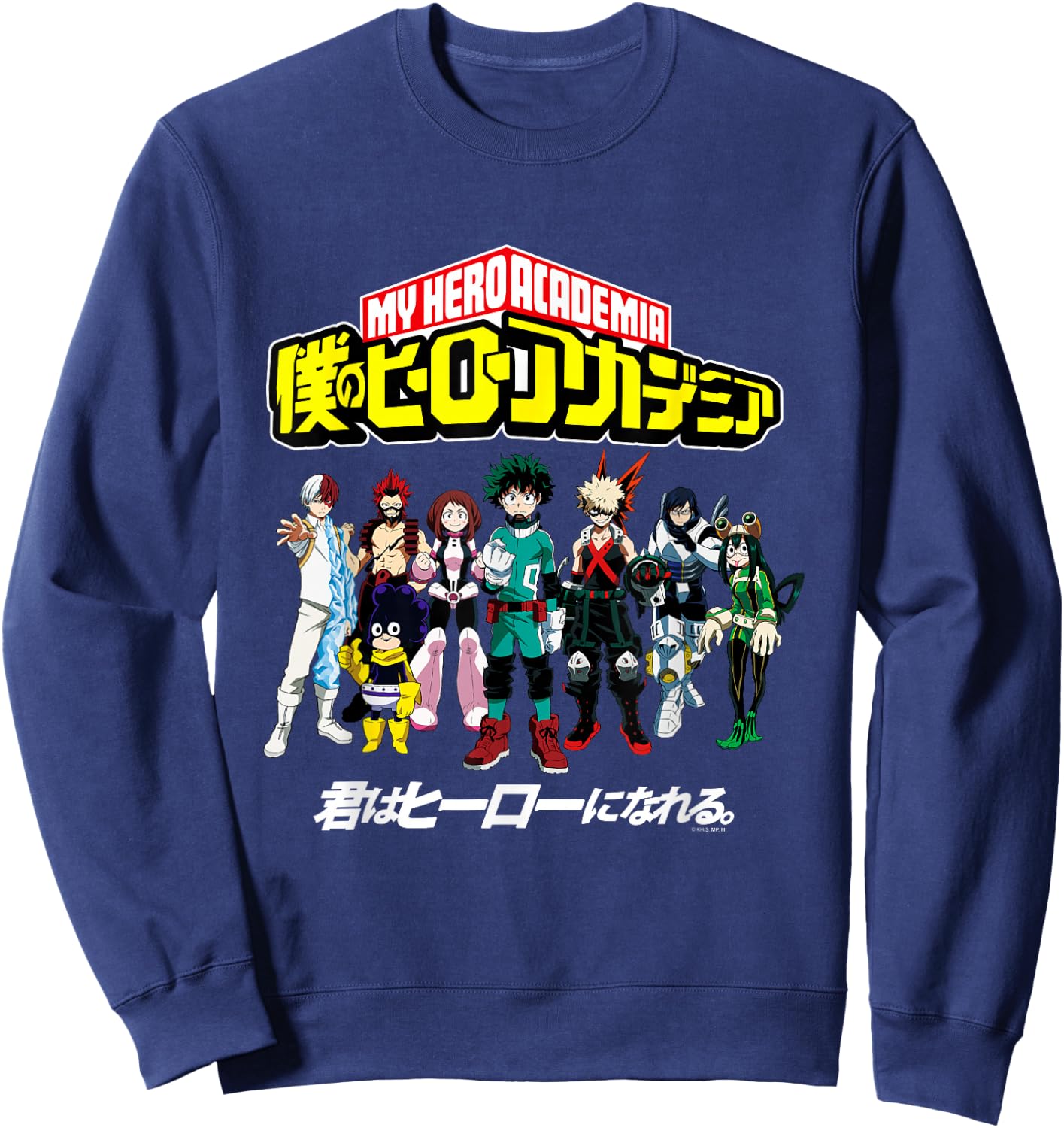 My Hero Academia Class 1A Group Shot Anime Sweatshirt - Sweatshirt | Navy