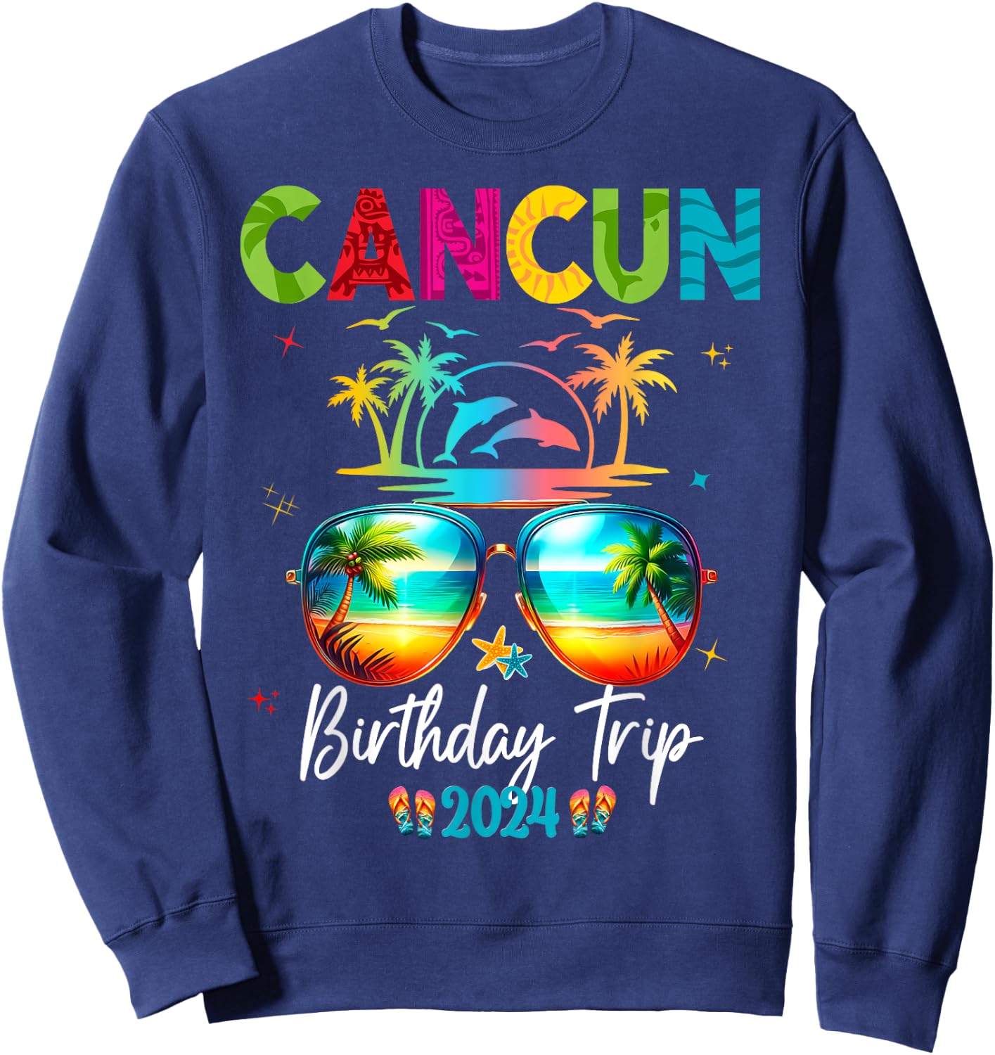 Mexico Cancun Vacation Group 2024 Sweatshirt - Sweatshirt | Navy