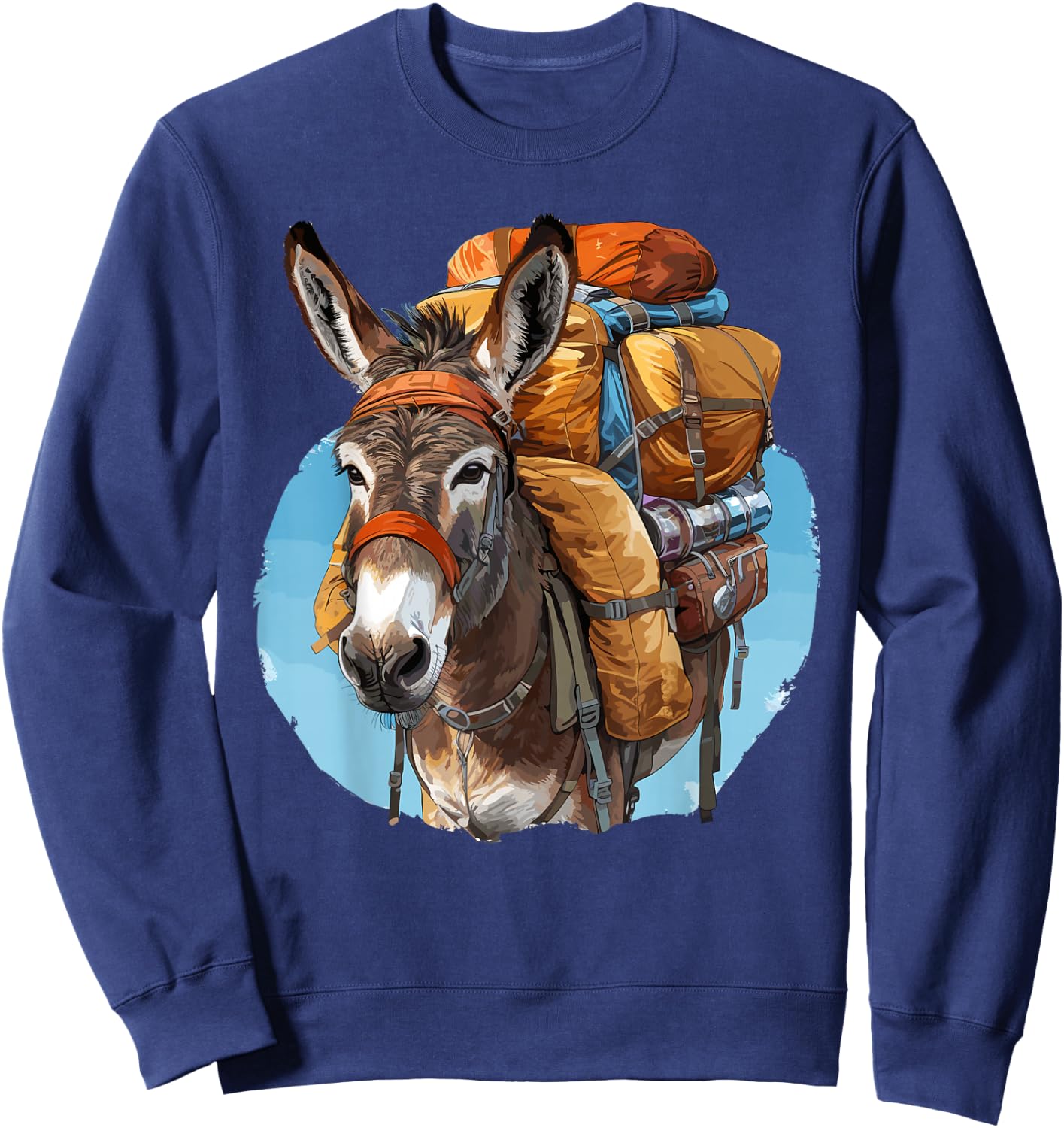 Donkey Mules Pack Mule Hiking Sweatshirt - Sweatshirt | Navy