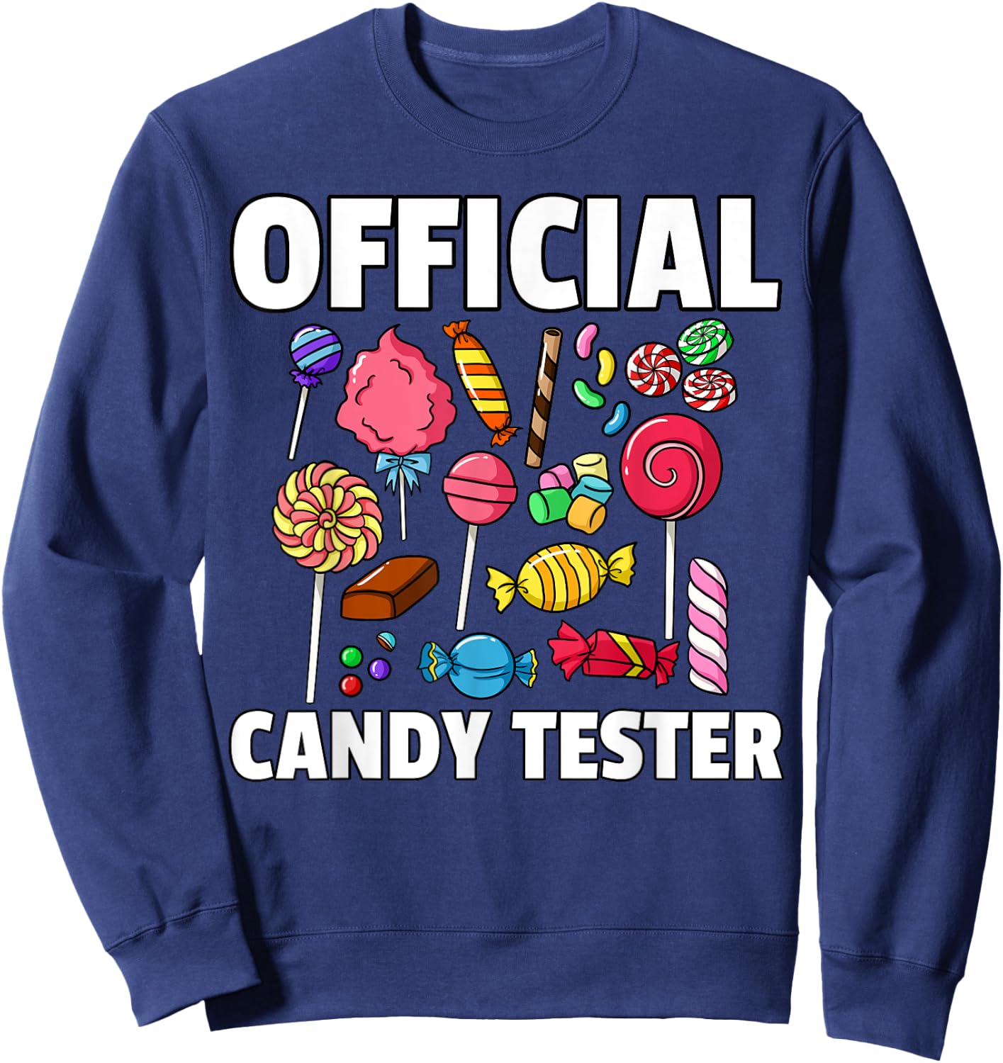 Candy Tester Lollipop Sweets Gift Halloween Kids Sweatshirt - Sweatshirt | Navy