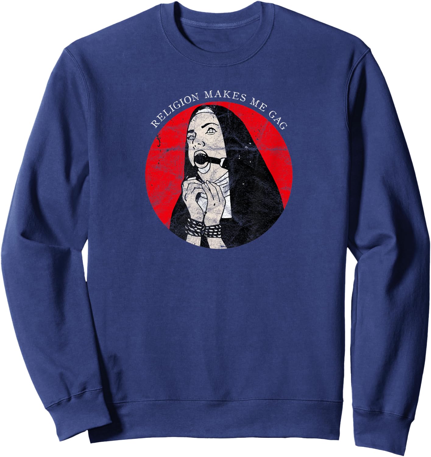 Occult Gothic Grunge Antichrist Nun Satan Devil Black Witch Sweatshirt - Sweatshirt | Navy